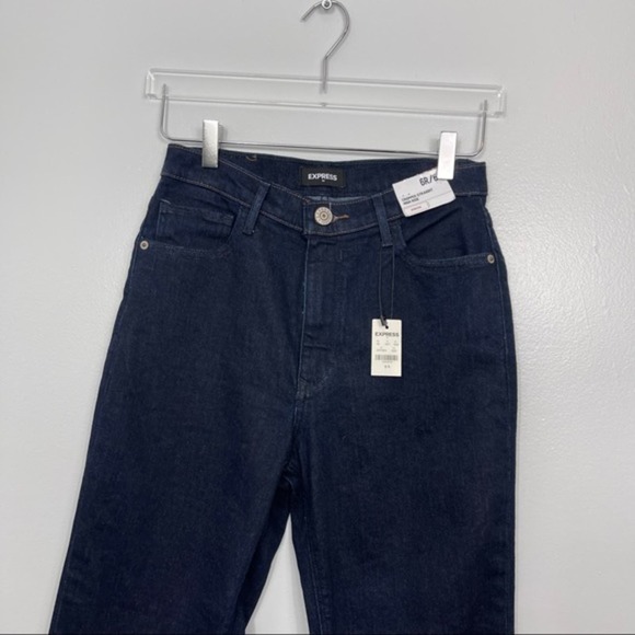 Express Women's High Rise Jeans - Dark Blue - Picture 5 of 10